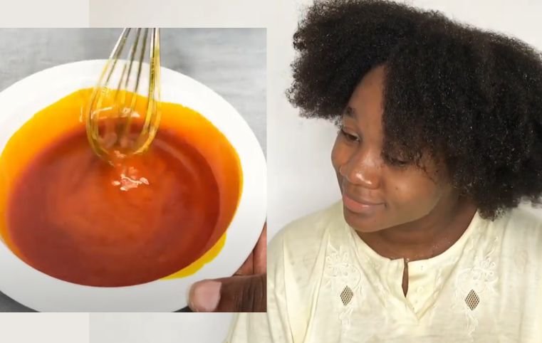 A lady showcasing Red Palm Oil Benefits for Hair