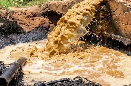 A palm oil mill effluent site