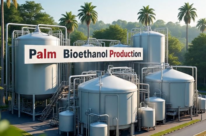 A palm oil bioethanol production setup