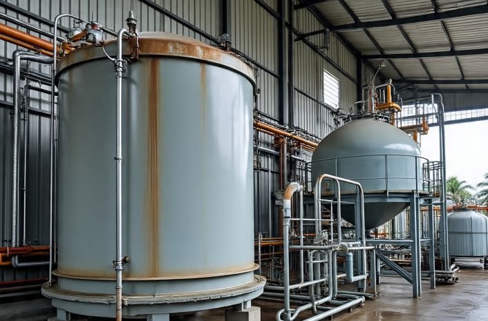 A Palm Oil Biogas Setup